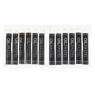 Unique Bargains Creamy Oil Pastels, Soft Oil Crayons Pastels Stick Art Supplies, White 12Pcs