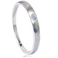 thumbnail image 1 of Bague de Promesse Brossée en Diamant en Or Blanc 14 K, 1 of 3