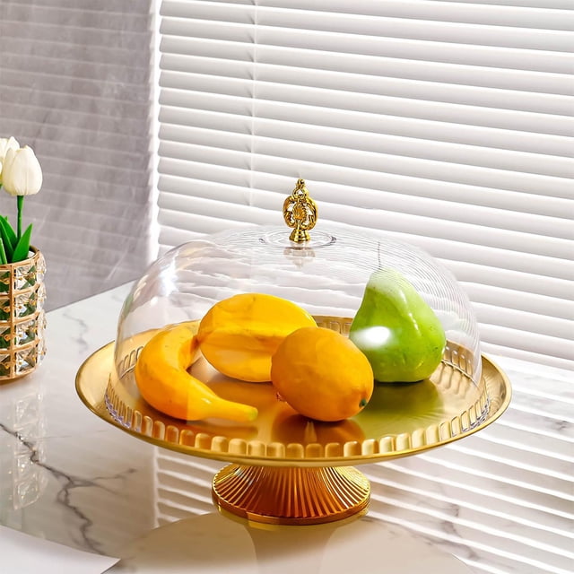 Meitianfacai Dessert Table Decorations Snacks Display Shelf With Lid Cake Stand Tea And Cake Sum Tray Fruit Pallets Layer Fruit Pallets Living Room Home Use