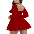 thumbnail image 4 of Robe de Soirée Mini Style Décontracté avec Manches Longues pour Femmes, 4 of 6