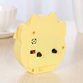 thumbnail image 4 of SHISUYAN 1pc Cat Alarm Clock Desk Clock Creative Cartoon Cat Shape Design Alarm (Yellow without Battery Random Font Style), 4 of 8