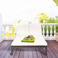 thumbnail image 4 of Gymax Adjustable Patio Rattan 2 Person Recliner Lounge Chair w/ Cushion Wheel, 4 of 10