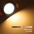 thumbnail image 3 of 2 Inch LED Recessed Lighting Dimmable Downlight 3W(35W Equivalent) 3000K Warm White Black LED Recessed Light with LED Driver (1 Pack), 3 of 5