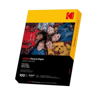 Kodak Glossy Photo Paper, 8.5 x 11 in, 180 gsm, 100 Sheets