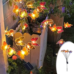 Aidoshy Solar Garden lumières extérieures Solar lumière décoratives - Pour Garden Party Walkway Backyard Mariage,Solar Street Lights Outdoor