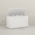 thumbnail image 3 of HOMCOM Coffre de Rangement Moderne, Boîte en Bois pour Salon, 31,5 Pouces, Blanc, 3 of 10