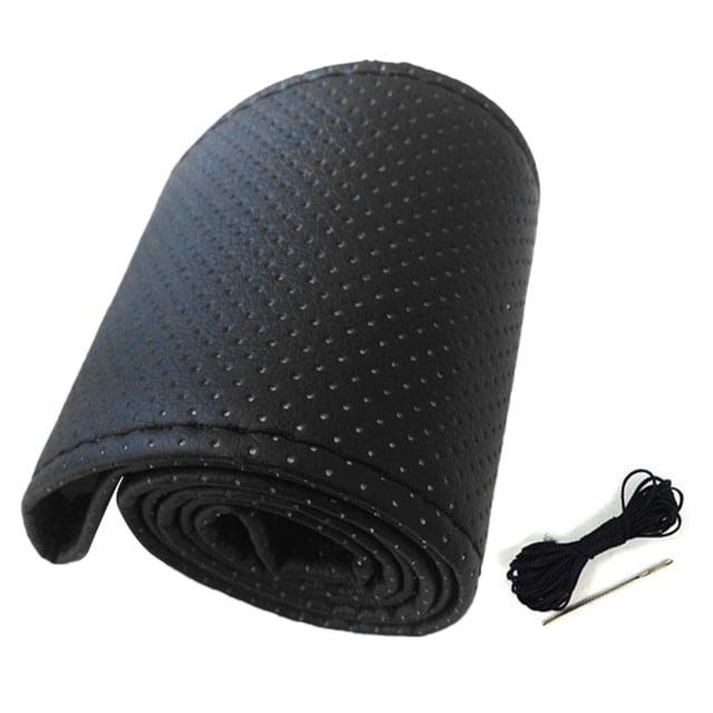 Steering Wheel Cover Set, Wearproof Simple Disassemble Perforated Universal Car Steering Wheel Cover Hand Sewing For 38cm Diameter Black,Black Red,Beige,Gray
