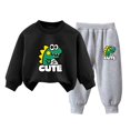 thumbnail image 2 of Pisexur Ensemble de Vêtements d'Automne pour Bébés Filles Garçons 2 Pcs Mode Décontractée Imprimé Mignon Manches Longues Col Rond Chandails en Molleton et Pantalons de Survêtement Ensemble de Survêtement pour Enfants Filles Garçons 3-8 Ans, 2 of 4
