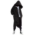 thumbnail image 3 of Men‘s Personality Dark Style Full Body Zipper Long Hooded Sweater Jacket, 3 of 6