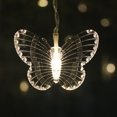 thumbnail image 2 of WIFKLSIIPG Guirlande Lumineuse Papillon à DEL Imperméable Rideau Ampoules de Décoration de Noël pour les Fêtes (Jaune), 2 of 3