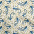 thumbnail image 1 of oneOone Rayon Beige Fabric Asian Japanese Koi Fish Sewing Craft Projects Fabric Prints by Yard 56 Inch Wide, 1 of 4