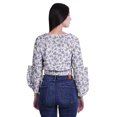 thumbnail image 2 of Moomaya Printed Womens Crop Top Wrap Style Top Wear Ruffle Long Sleeve Casual Summer Blouse, 2 of 5