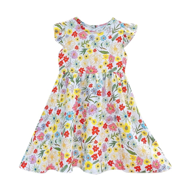 Robes Fille Robe Dessin Animé Robe d'Anniversaire pour Filles Robes de Fête d'Anniversaire Vêtements Bébé Fille 8-9 Ans Mode Filles