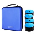 thumbnail image 2 of CD Case, 192 Capacity EVA DVD Case Blue Portable Zipper Holder Disc Storage Organizer Wallet, 2 of 6