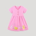 thumbnail image 1 of LOVZFMLL Fashion Girls' Summer Short Sleeve Ruffled Pockets Round-Neck Printed Dress, 1 of 6