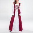 thumbnail image 2 of TopLLC Costumes d'Halloween pour Femmes, Robes d'Automne pour Femmes 2022 Mode Femmes Automne Patchwork Décontracté Épaules Dénudées Manches Longues Cosplay Robe Bandage Robe Maxi pour l'Halloween, 2 of 9