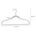 thumbnail image 2 of Mainstays-Adult 10PK Slim Hanger, Non-Velvet Plastic Hangers for Clothes, White Color, 2 of 7