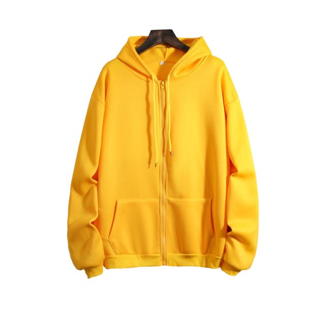 Innerwin Hoodies Drawstring Women Sweatshirt Fall Long Sleeve Loose Fit Hooded Tops Yellow XL