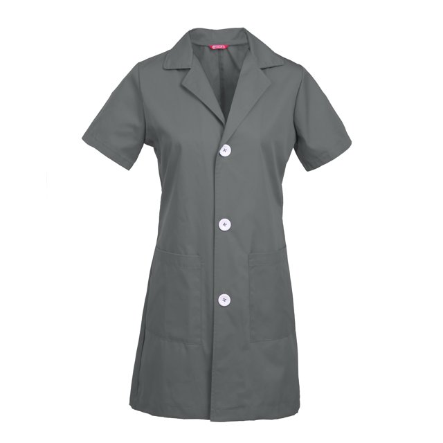 Manteau de Laboratoire à Manches Courtes pour Femmes