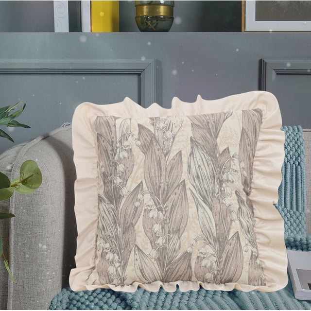 EGNMCR Pillows, Body Pillow, Throw Pillows, Neck Pillow Wind Bells Flower Pillow Cover Ruffled Pillow Cover Sofa Pillow Cover Living Room Cushion Cover Holiday Gift Polyester pillowcase