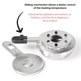 thumbnail image 3 of Starfrit Fondue Adjustable Safety Burner, Stainless Steel, Sliding Temperature Control, 4-Piece Set with Cover, Lid, Receptacle & Base, Silver, 3 of 8