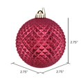 thumbnail image 3 of Vickerman N188421D Boule de Noël Rouge Durian Pailletée 2.75 Po. 12 par Sac, 3 of 3