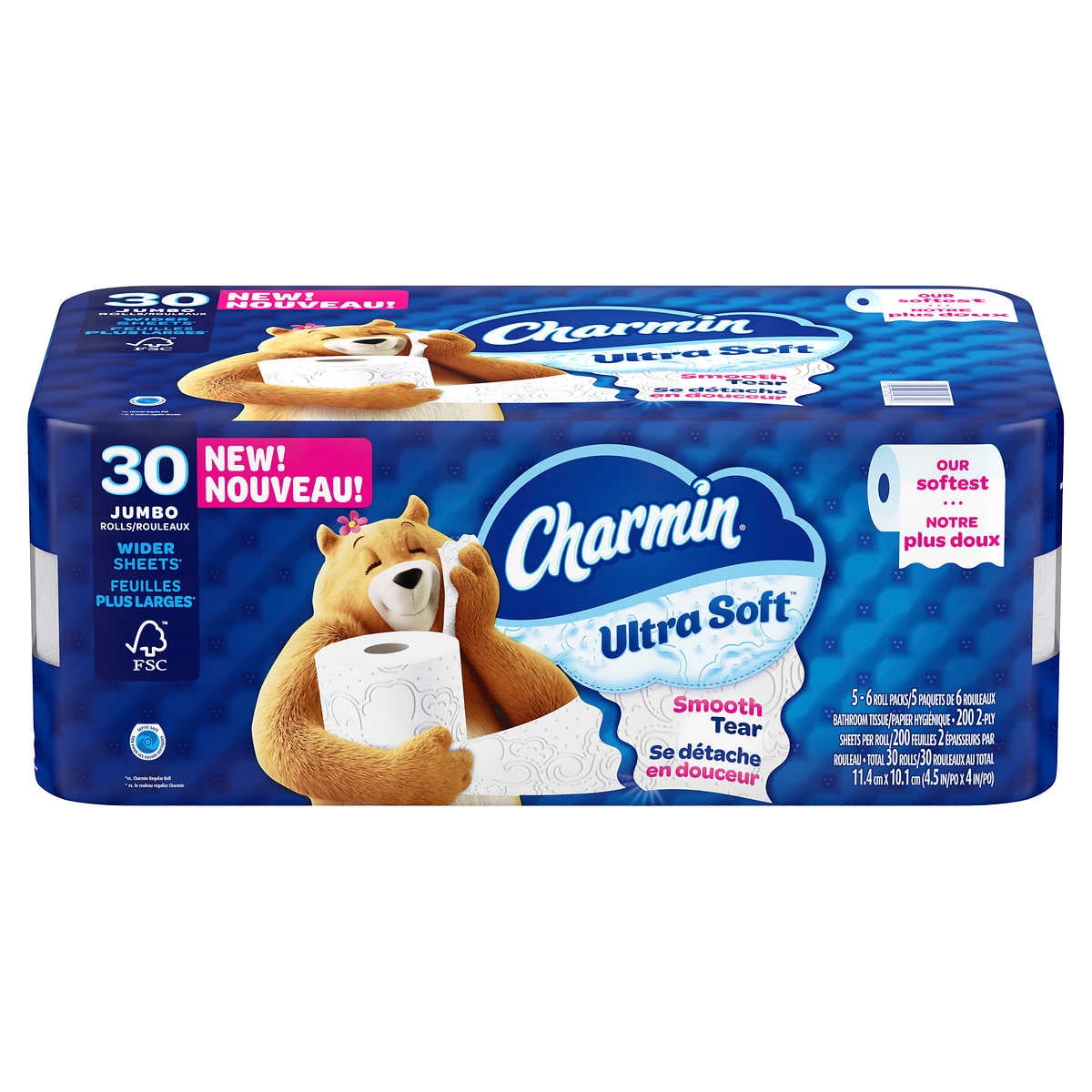 Ultra Soft Jumbo Toilet Paper Rolls – 30 Pack, 200 Sheets Each