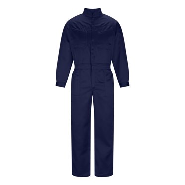 Fengqque Men's Long Sleeve Zip-Front Coverall Lightweight Work Coveralls Mechanic Overall Jumpsuit with Hood Dark Blue 6(M)