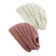 thumbnail image 1 of Tuque Tricotée pour Femmes (Lot de 2), Ivoire/mauve, 1 of 1