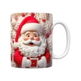thumbnail image 2 of Aqestyerly Christmas Inflatable Mug Snowman Santa Mug Puffy Coffee Mug Press Gift Holiday Ceramic Mug With Handle HWRETIE, 2 of 5