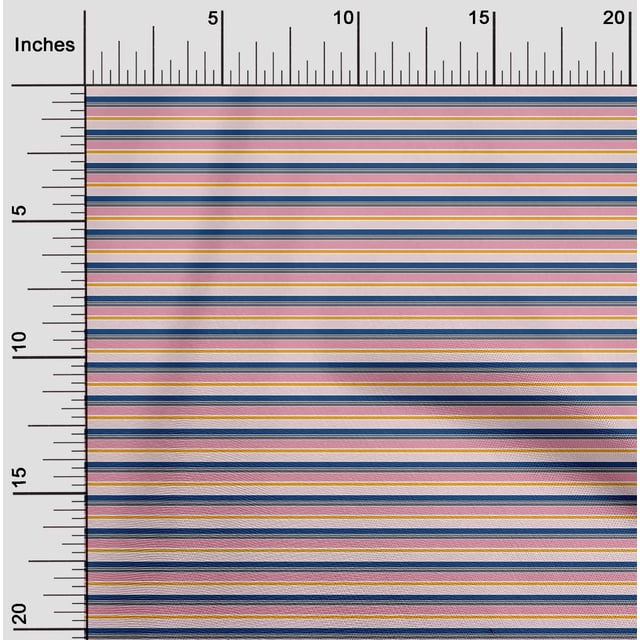 oneOone Silk Tabby Fabric Multicolor Stripe Print Fabric BTY 42 Inch Wide