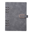 thumbnail image 2 of Leather A5 Notebook 6 Ring A5 PU Leather Refillable Notebook With Paper Navy, 2 of 9