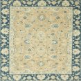 thumbnail image 1 of Ahgly Company Indoor Square Abstract Brown Gold Oriental Area Rugs, 4' Square, 1 of 6