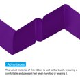 thumbnail image 3 of Unique Bargains Velvet Ribbon 1 1/2 Inch x 25 Yard Single Face Spool Silky DIY Crafts Gift Wrapping Bow Decoration Dark Purple, 3 of 5