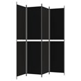 thumbnail image 3 of vidaXL 4-Panel Room Divider Black 200x220 cm Fabric, 3 of 5