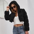 thumbnail image 1 of Manteaux d'Hiver Chauds pour Femmes Couleur Unie Manteau en Fausse Fourrure Veste en Fausse Fourrure Manches Longues, 1 of 9
