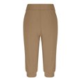 thumbnail image 3 of Timegard Womens Sweatpants Capri Pants Cinch Bottom Solid Color Cropped Joggers Workout Pants with Pockets, 3 of 6