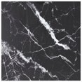 thumbnail image 1 of vidaXL Table Noire 70x70 cm 6 mm Verre Trempé avec Design Marbre, 1 of 3
