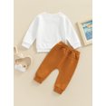 thumbnail image 4 of Faithtur Toddler Boy 2Pcs Fall Outfits, Long Sleeve Letter Print Pullover Tops + Pants Set, 4 of 9