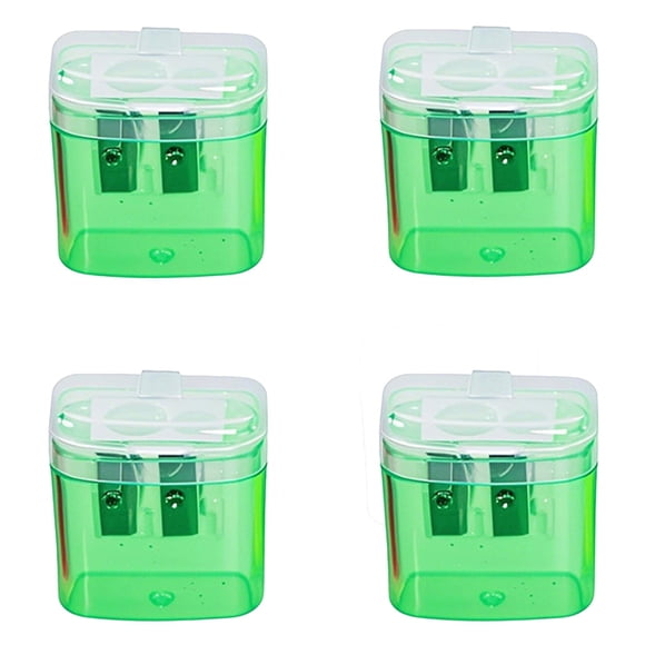 Four Of Compact Double Hole Colored Handheld Pencil Sharpeners Are Suitable For Children Adults Students Schools Classes And Families Arts And Crafts for Kids Ages 8-12 Girls Painting Stationery