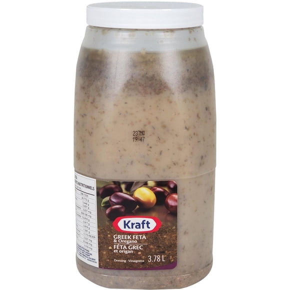 Kraft Greek Feta & Oregano Dressing - 3.78 L - 1ct  - Authentic Greek Flavor, Big Batch (1ct)