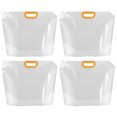 thumbnail image 1 of Unique Bargains 10L Collapsible Water Container Bag, Plastic Storage Jug Folding Water Bag, 4 Pack Clear, 1 of 7