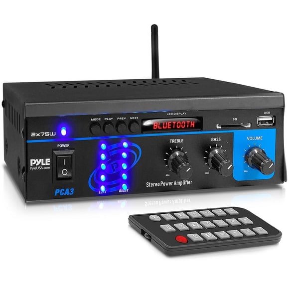 Pyle PCA3 Haut-Parleur Amplificateur Récepteur Son Stéréo 150 Watts Système Audio pour la Maison