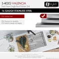 thumbnail image 3 of Stylish Dual Mount 31" Stainless Steel Single Bowl Kitchen Sink with Grid & Strainer S-402G, 3 of 12