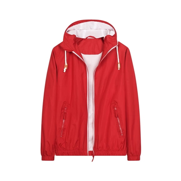 Men's Solid Thin Fall Outdoor Windbreaker Slim Fitting Long Sleeved Hooded Sun Protection Suit Outdoor Sprinter Coat
