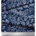 thumbnail image 2 of Soimoi Poly Georgette Fabric Paisley Block Decor Fabric Printed Yard 42 Inch Wide, 2 of 3