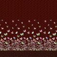 thumbnail image 1 of Soimoi Poly Georgette Fabric Leaves,Bell Flower & Butterflies Panel Decor Fabric Printed Yard 42 Inch Wide, 1 of 1