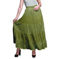 thumbnail image 1 of Bimba Jupe en Coton à 5 Niveaux pour Femmes Jupe Longue en Coton Imprimée Été, 1 of 5