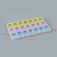 thumbnail image 2 of Kadlawus 7 Day Pill Organizer Box, 3 Row 21 Compartment Tablet Dispenser for Weekly Medication, AM PM Daily Pill Case with Individual Lids, Clear View Storage Container for Pills, Vitamins,, 2 of 5