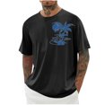 thumbnail image 1 of SDNall Shorts pour Hommes Imprimé Col Rond Mode Décontractée Manches Courtes Blouses Chemises Chemises pour Hommes, Tee-Shirts Manches Longues pour Hommes, Chemises Manches Longues pour Hommes, 1 of 5